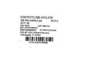 Label Image 100mg (Doxycycline Hyclate 100mg(watson))